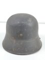 Stahlhelm Modell 1916. Bei der Wehrmacht weiterverwendet. Hersteller Si 66, ungereinigtes Stück