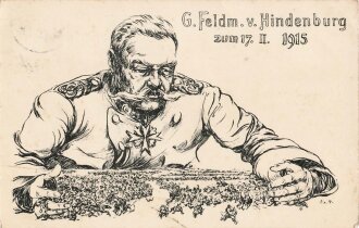 Feldpostkarte "General  Feldmarschall v. Hindenburg zum 17.II. 1915"