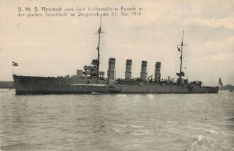 Feldpostkarte "S. M. S. Rostock"