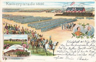 Postkarte "Kaiserparade 1897"