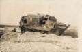 1. Weltkrieg Foto  zerstörter Tank in Frankreich, 14 x 9 cm