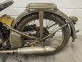 Steyr Daimler Puch AG, 125ccm Motorrad Baujahr 1941. Originale Wehrmachtslackierung, neuzeitlich lediglich der Komet am Schutzblech ergänzt.