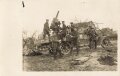 1. Weltkrieg Foto  "Feuerstellung auf Lastkraftwagen vor Verdun " 9 x 14 cm