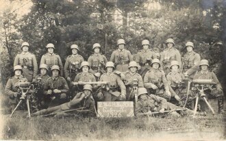 Reichswehr, Foto einer MG Kompanie in Grafenwöhr 1916, Maße 9 x 14cm