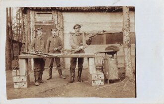 1. Weltkrieg Foto Waffenmeister mit Zielfernrohrgewehr...