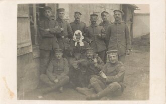 1. Weltkrieg Foto Gruppe feldgrauer,  13,5 x 8,5 cm