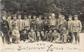 1. Weltkrieg Foto "Zielfernrohrkursus"  14 x 9 cm