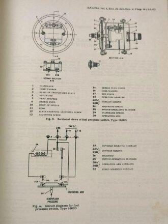 U.S. Air Force " Air Publication 1275A, Volume 1, Section 24 " General Instruments, Automatic Switches" 1950´s.