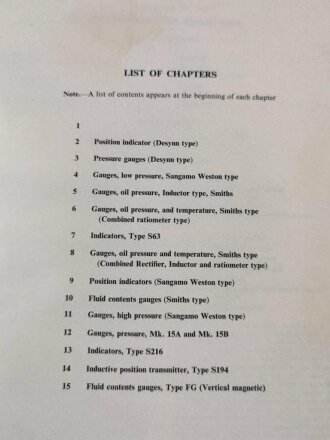 U.S. Air Force " Air Publication 1275A, Volume 1, Section 16 " General Instruments, Gauges and position indication instruments" 1950´s.