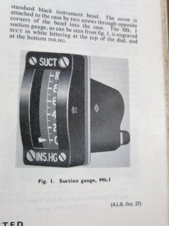 U.S. Air Force " Air Publication 1275A, Volume 1, Section 15 " General Instruments, Gauges - Mechanical" 1950´s.