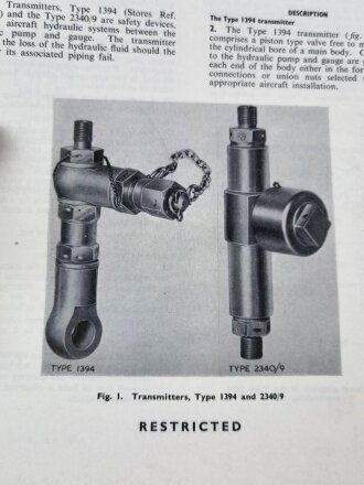 U.S. Air Force " Air Publication 1275A, Volume 1, Section 15 " General Instruments, Gauges - Mechanical" 1950´s.