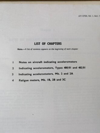 U.S. Air Force " Air Publication 1275A, Volume 1, Section 12 " General Instruments, Accelerometers and Fatigue Meters" 1950´s.