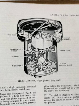 U.S. Air Force " Air Publication 1275A, Volume 1, Section 17  " General Instruments, Thermometers" 1950´s.