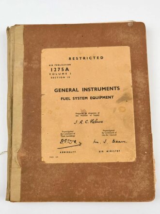 U.S. Air Force " Air Publication 1275A, Volume 1, Section 18  " General Instruments, Fuel System Equipment" 1950´s.