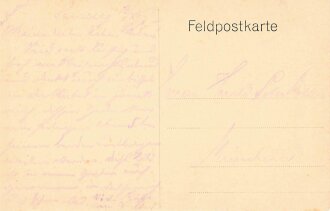 1. Weltkrieg Feldpostkarte " Schützengrabenbesatzung mit Gasmasken "