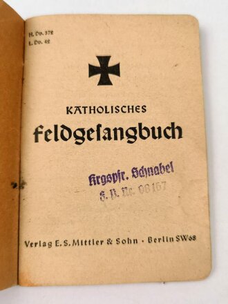 Katholisches Feldgesangbuch, 95 Seiten, Kleinformat,...