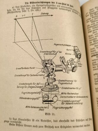 "Der Dienst-Unterricht im Heere, Ausgabe für den Schützen der Fliegerabwehrkompanie" datiert 1940, 342 Seiten, DIN A 5, gebraucht