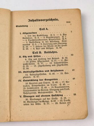 H. Dv. 12 "Reitvorschrift vom 18.08.1937", 204...