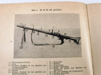 M.G.34 "Seine Verwendung als I.M.B. oder S. M.G." datiert 1938, 40 Seiten, DIN A 5, gebraucht