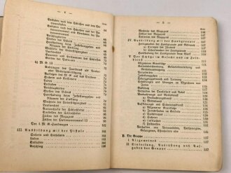 H. Dv. 130/2a "Ausbildungsvorschrift für die Infanterie" Heft 2 Die Schützenkompanie Teil a, 192 Seiten, datiert 1938, DIN A6, Einband fast lose