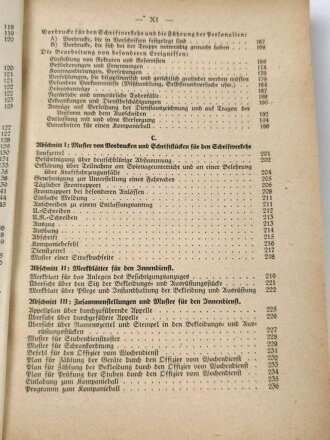 "Hilfsbuch für den Hauptfeldwebel" datiert 1942, 269 Seiten, DIN A5, Stockflecken