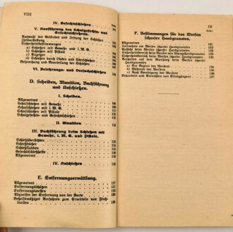 H.Dv.240 "Schießvorschrift für Gewehr (Karabiner), leichtes Maschinengewehr, Pistole usw." datiert 1939, 161 Seiten, DIN A 5, gebraucht