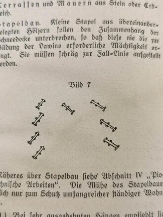 H. Dv. 374/1 "Ausbildungsvorschrift für die Gebirgstruppen" Heft 1 Alpine Technik, 82 Seiten, DIN A5, Wasserschaden, teilweise gelöst