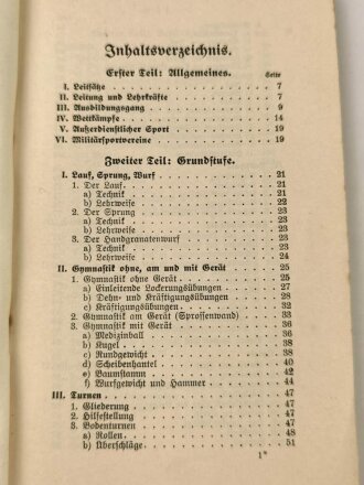 H. Dv. 475 "Sportvorschrift für die Wehrmacht vom 23. Januar 1934" 166 Seiten, unter DIN A5