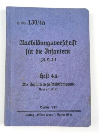 H. Dv. 130/4a "Ausbildungsvorschrift für die...