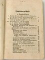 H. Dv. 130/4a "Ausbildungsvorschrift für die Infanterie" Heft 4a Die Infanteriegeschützkompanie, 202 Seiten, datiert 1937, DIN A6, Einband fast lose