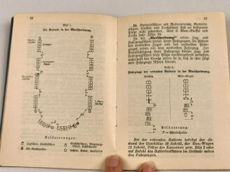 H. Dv. 200/4 "Ausbildungsvorschrift für die Artillerie" Heft 4 Ausbildung der bespannten Batterie, 32 Seiten, datiert 1934, DIN A6