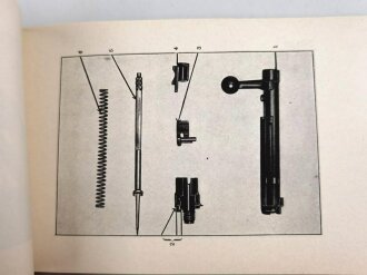 "Der Karabiner 98 k. und seine Handhabung" 56 Seiten, datiert 1936, über DIN A 6,  gebraucht