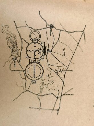 H. Dv. 362. "Anleitung zum Gebrauch des Marschkompasses" 11 Seiten, datiert 1940, DIN A5, stark gebraucht