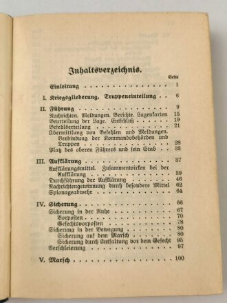 H.Dv.300 "Truppenführung" datiert 1933, 319 Seiten, DIN A 6,  gebraucht