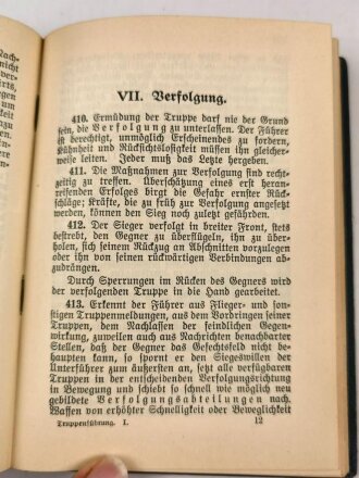 H.Dv.300 "Truppenführung" datiert 1933, 319 Seiten, DIN A 6,  gebraucht