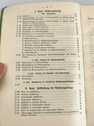 H. DV. 325 "Kassen- und Rechnungslegungsordnung für das Heer", datiert 1936, 344 Seiten, DIN A5, stark gebraucht