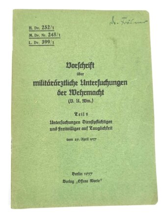 H. DV. 252/1 "Vorschrift über...