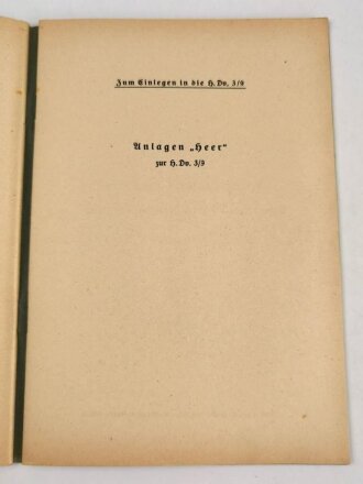 H. DV. 3/9, "Wehrmachtdisziplinarstrafordnung mit Merkblatt für die Disziplinarvorgesetzten", datiert 1943, 23 Seiten, DIN A5