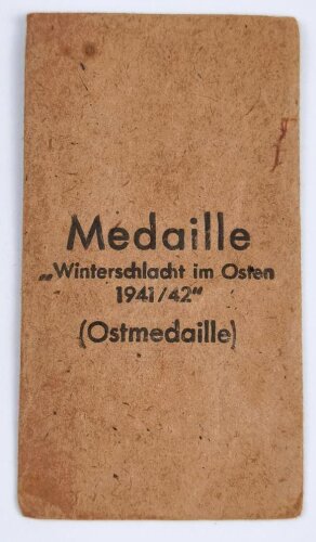 Tüte zur Medaille " Winterschlacht im Osten...