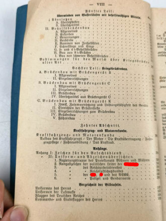 "Der Dienstunterricht im Heere, Ausgabe für den Pionier" Jahrgang 1941, 393 Seiten, DIN A5