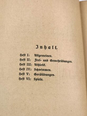 D.V.E. Nr. 475 "Vorschrift für Leibesübungen", datiert 1921, ca. 300 Seiten, DIN A5