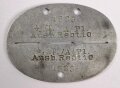 Erkennungsmarke Aluminium eines Angehörigen " 4.Kp./A/Fl/Ausb.Regt.10 "