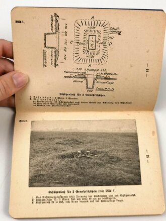 H. Dv. 130/11 "Ausbildungsvorschrift für die Infanterie, Heft 11 Feldbefestigung der Infanterie", datiert 1940, 47 Seiten, DIN A5