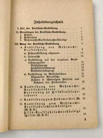 H.Dv 472 "Kraftfahrvorschrift für alle Waffen", datiert 1938, 133 Seiten, DIN A6