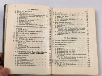 H.Dv 200/6 "Ausbildungsvorschrift für die Artillerie, Heft 6 Schießvorschrift", datiert 1937, 210 Seiten, DIN A6