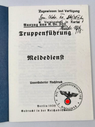 Auszug aus H.Dv. 300 "Truppenführung -...