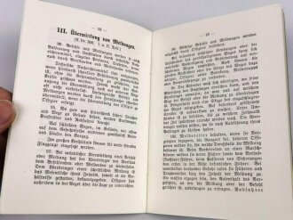 Auszug aus H.Dv. 300 "Truppenführung - Meldedienst" datiert 1938, 19 Seiten, DIN A6, neuzeitliche REPRODUKTION