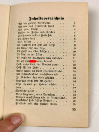 "Neues Liederheft der Politischen Leiter" 2. Auflage, 35 Seiten, DIN A6 gebraucht