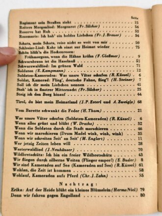 "Das Neue Soldaten Liederbuch, Heft 1" 80 Seiten, DIN A6, gebraucht