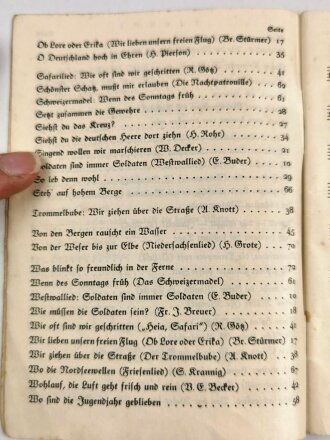 "Das Zweite Neue Soldaten Liederbuch" 74 Seiten, DIN A6, stark gebraucht